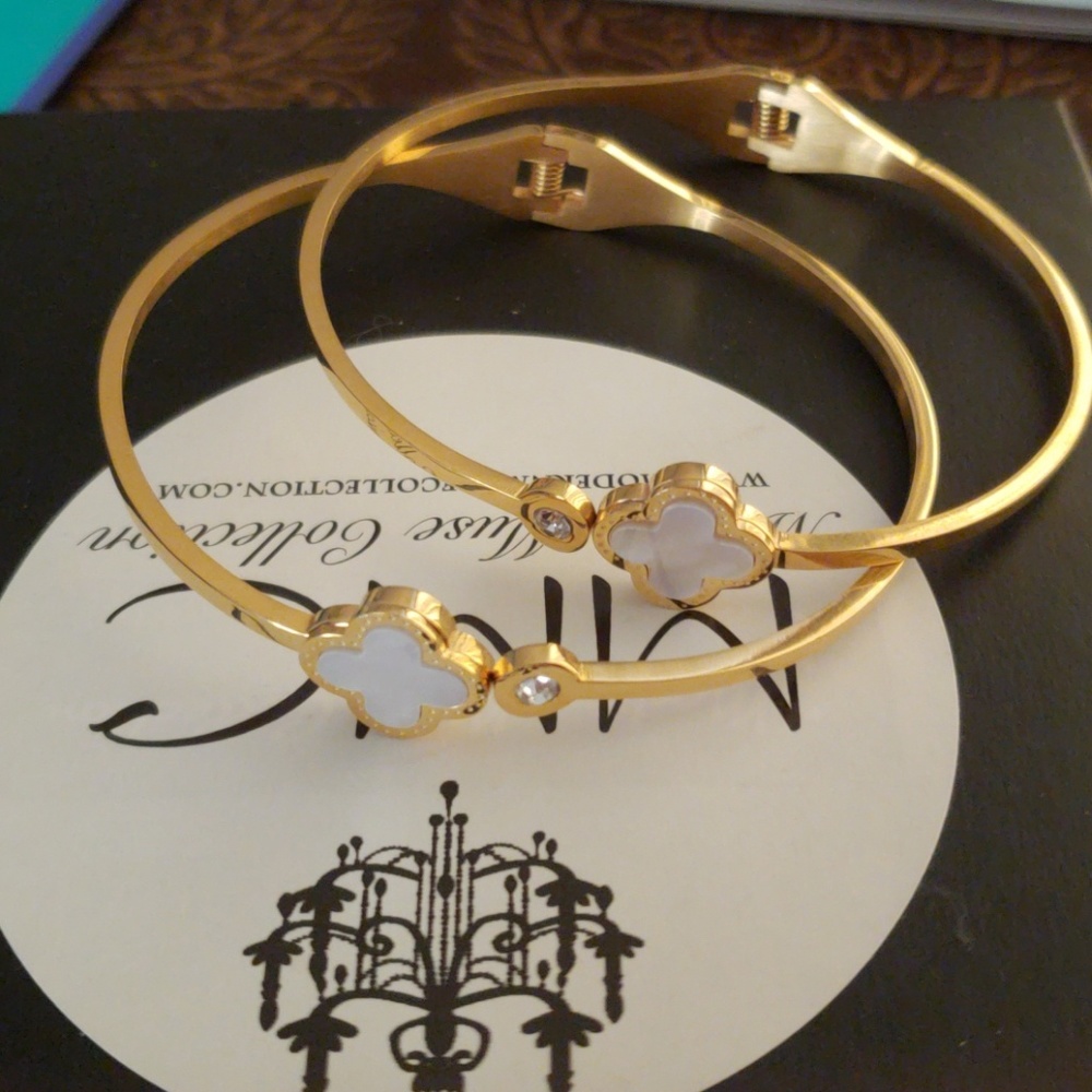 Stainless goldtone bracelets
